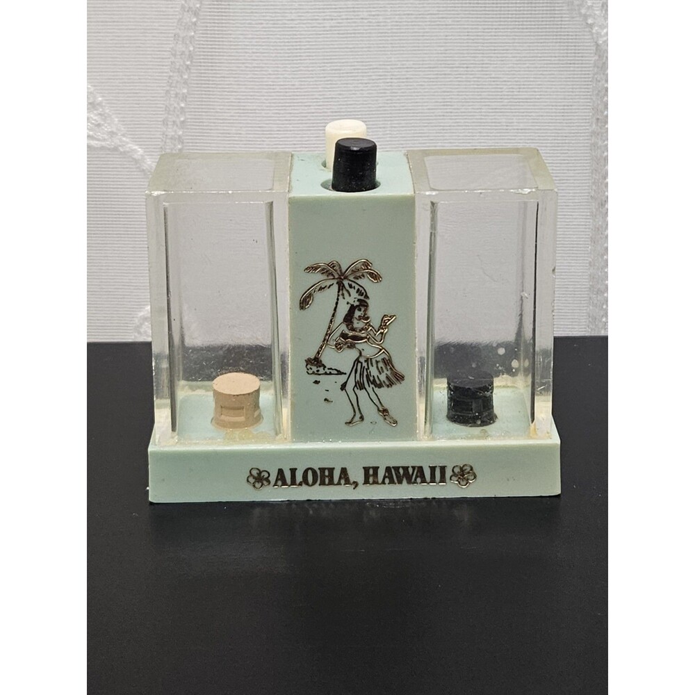 Vintage Salt & Pepper Shaker Dispenser Aloha Hawaii Collector Souvenir Hong Kong